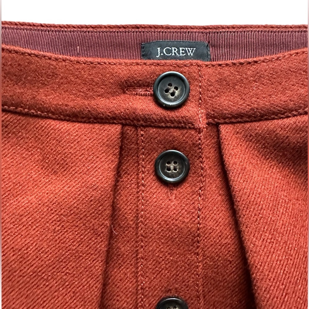 J.Crew Women’s Rust Wool A-Line Skirt - Picture 6 of 7